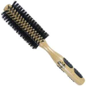 Kent Brushes PF04 Natural Shine 45mm dia Pure Bristle Radial Hair Brush in Beech-0