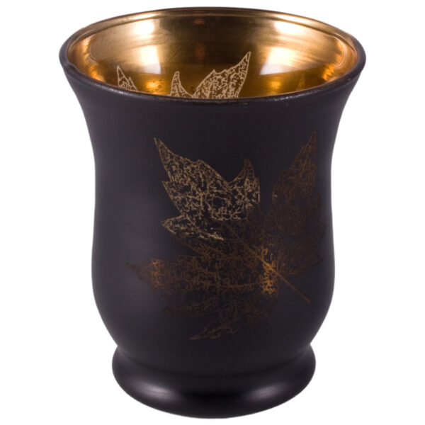 Large Gold Leaf Pattern Tealight Candle Holder Vase
