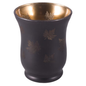 Large Gold Leaf Pattern Tealight Candle Holder Vase