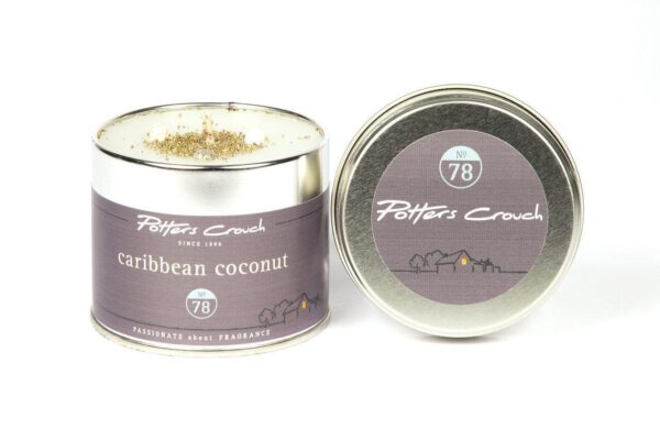 Potters Crouch Caribbean Coconut Scented Candle in Tin-0